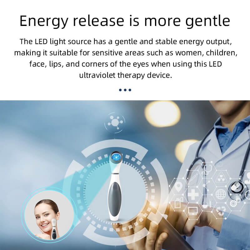 Vitiligo Phototherapy Medical 308nm Uvb Lamp Handheld Light Therapy For Psoriasis Skin Care 10