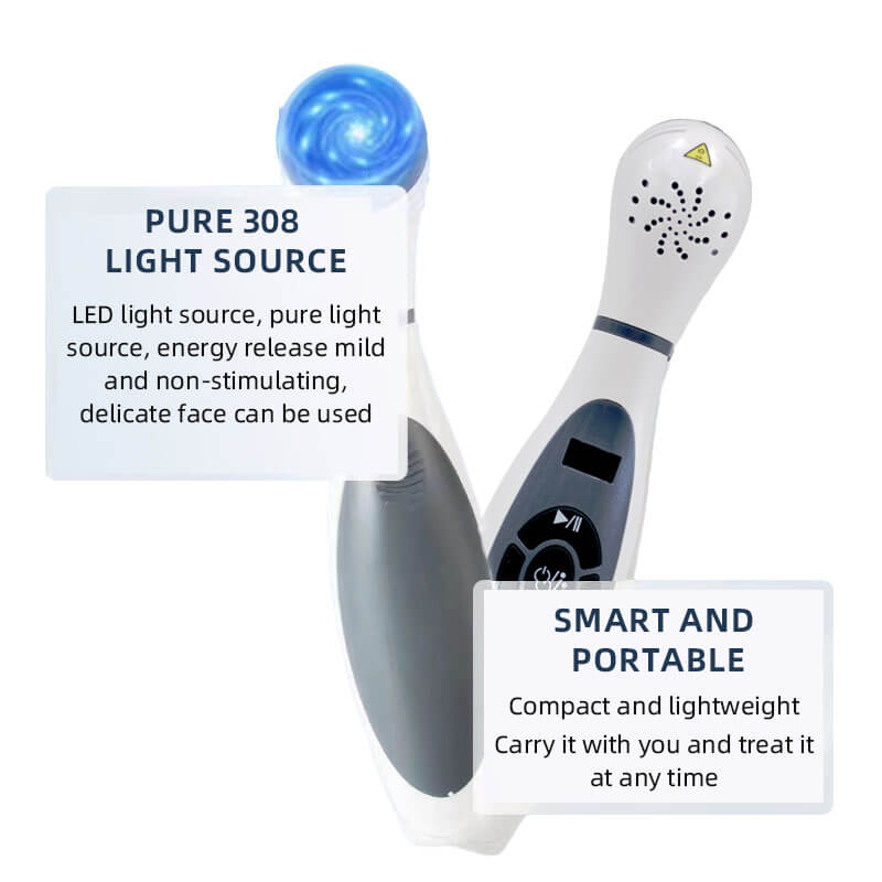 Vitiligo Phototherapy Medical 308nm Uvb Lamp Handheld Light Therapy For Psoriasis Skin Care 3