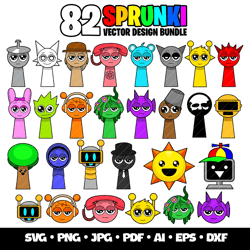 incredibox sprunki svg bundle characters
