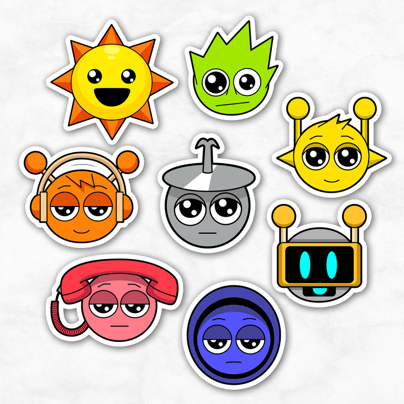 Incredibox Sprunki Svg Bundle Characters 8