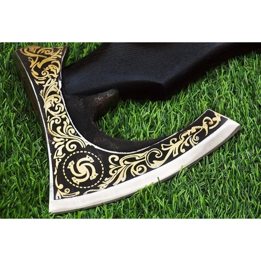 Unique Viking Axe Pizza Cutter Handcrafted Carbon Steel Ideal Gift For Him 0