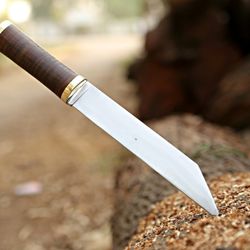personalized handcrafted seax knife: premium carbon steel for outdoor adventures