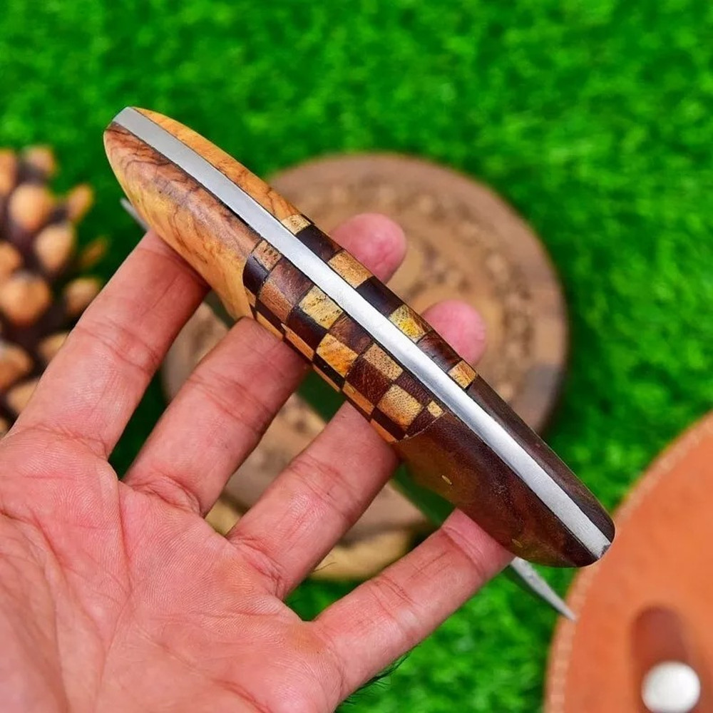 Exclusive Handmade Damascus Ulu Knife Custom Made Kitchen Precision 4