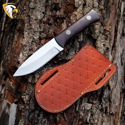 handmade d2 steel skinner knife sheathe handle with leather sheathe gift for usa father's day gift for men groomsman