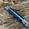 Handmade Damascus Steel Pocket Knife Dollar Sheathe  Back Luck Handle With Leather Sheathe Gift For USA Fathers Day 2
