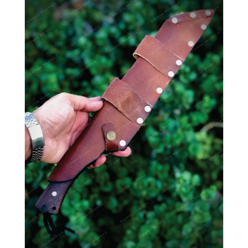 Handmade Carbon Steel Hunting Knife Wood Handle With Wood Gift Box With Leather Sheathe Gift For USA Fathers Day Gift 6