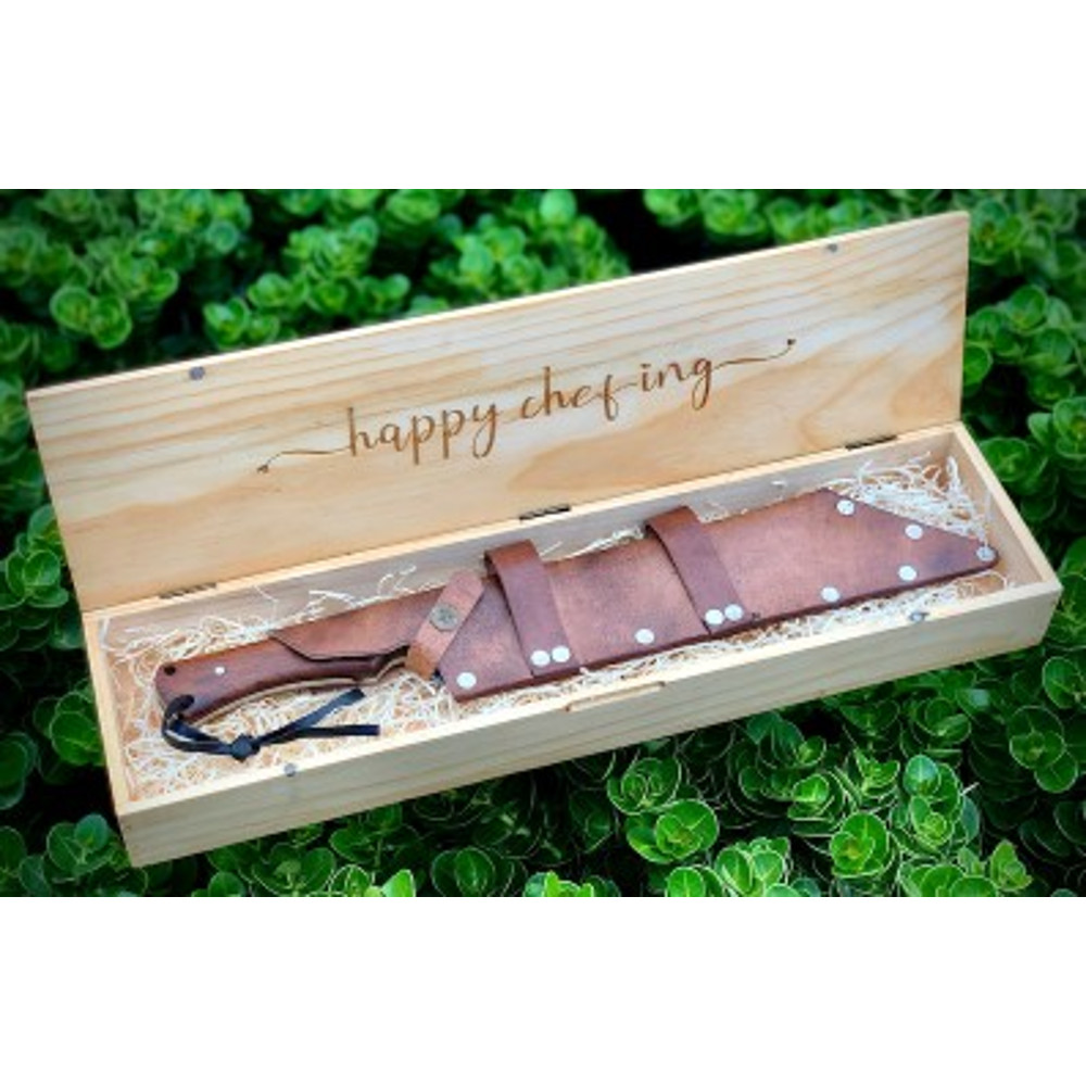 Handmade Carbon Steel Hunting Knife Wood Handle With Wood Gift Box With Leather Sheathe Gift For USA Fathers Day Gift 5