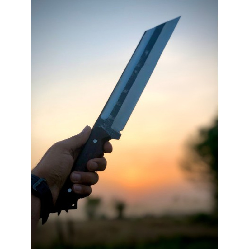 Handmade Carbon Steel Hunting Knife Wood Handle With Wood Gift Box With Leather Sheathe Gift For USA Fathers Day Gift 1