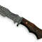 Handmade Damascus Steel Tarakar Knife Fixed Blade Wood Handle With Leather Sheathe Gift For USA Fathers Day Gift 4