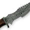 Handmade Damascus Steel Tarakar Knife Fixed Blade Wood Handle With Leather Sheathe Gift For USA Fathers Day Gift 5