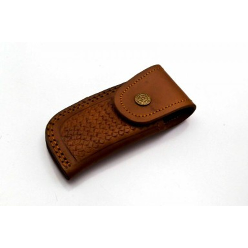 Handmade Damascus Steel Pocket Knife 5 PEC LOT OF Folding Knife Wood  Brass Handle With Leather Sheathe Gift For USA 9