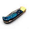 Handmade Damascus Steel Pocket Knife 5 PEC LOT OF Folding Knife Wood  Brass Handle With Leather Sheathe Gift For USA 7