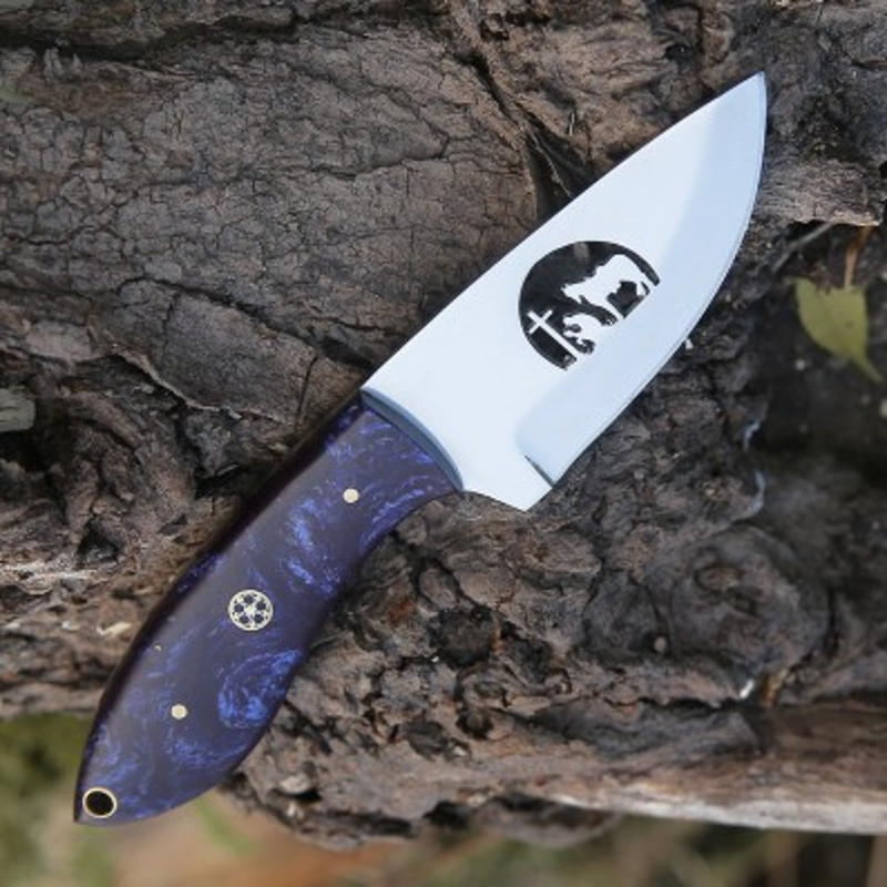 Handmade D2 Steel Skinner Knife 2 Pec Lot Off Knife Resin Handle With Leather Sheathe Gift For USA Fathers Day Gift 2