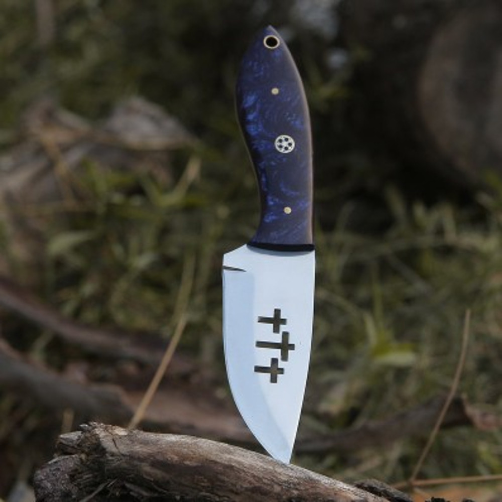 Handmade D2 Steel Skinner Knife 2 Pec Lot Off Knife Resin Handle With Leather Sheathe Gift For USA Fathers Day Gift 8