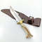 Handmade D2 Steel Skinner Knife Stag Horn  Brass Clip Handle With Leather Sheathe Gift For USA Fathers Day Gift 6