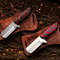 Handmade D2 Steel Bull Cutter Knife 2 PEC Lot Of Bull Cutter Knife Sheathe Handle With Leather Sheathe Gift For USA 1