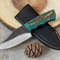 Handmade D2 Steel Skinner Knife Fixed Blade Risen Handle With Leather Sheathe Gift For USA Fathers Day Gift For Men 0