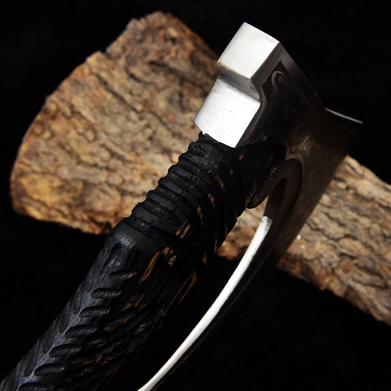 Kmcutlery Handmade Viking Axes Large Pizza Cutter 03 5