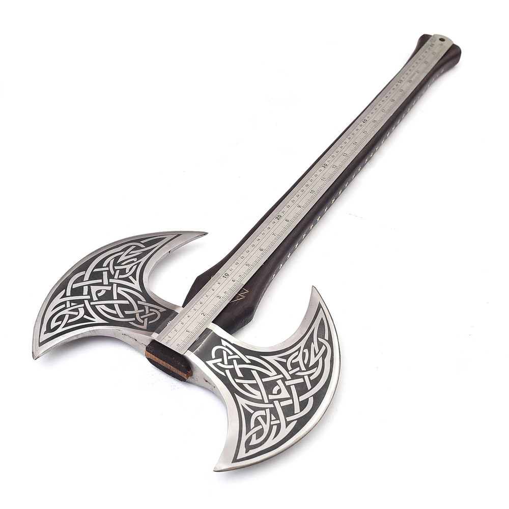 Kmcutlery Forged In Fire Custom Made Viking Axe Double Edge 9010 4