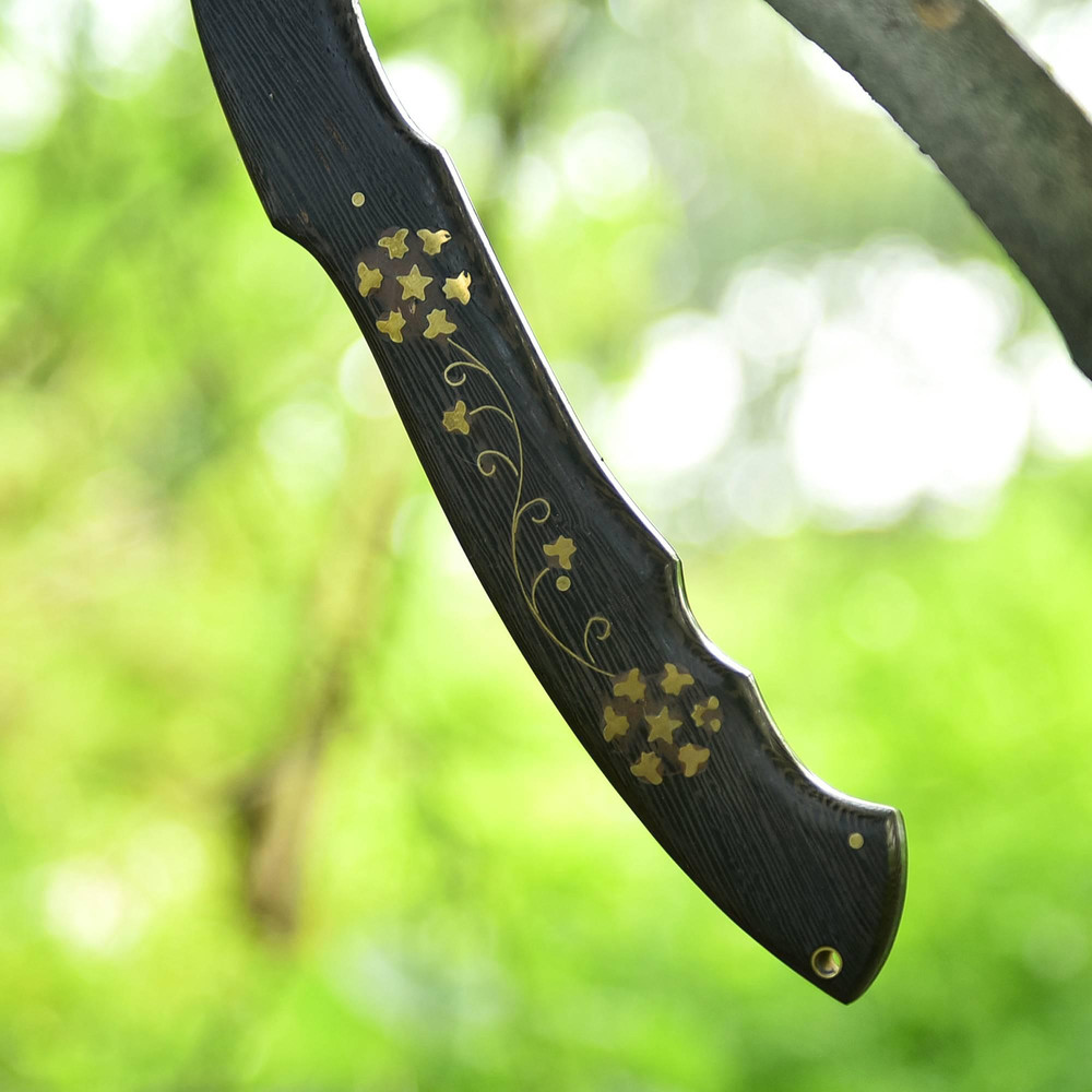 Kmcutlery Forged In Fire Custom Made Viking Axes Wangi Wood With Brass Work 9019 5