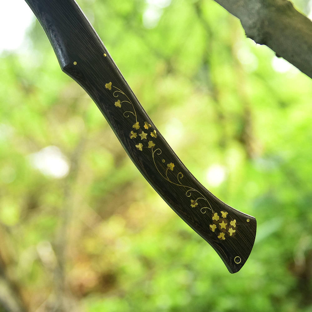 Kmcutlery Forged In Fire Custom Made Viking War Axes Wangi Wood With Brass Work 9020 4