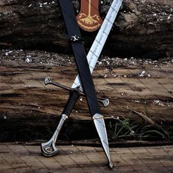 hand forged d2 steel viking sword, damascus steel vikings sword, hand made sword, combat sword, damascus sword