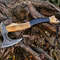 Handmade Carbon Steel Axe Viking Axe Wood Leather Reap Handle With Leather Sheathe Gift For USA Fathers Day Gift 3