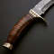 Handmade Damascus Steel Hunting Bowie Knife Leather Brass Handle With Leather Sheathe Gift For USA Fathers Day Gift 1