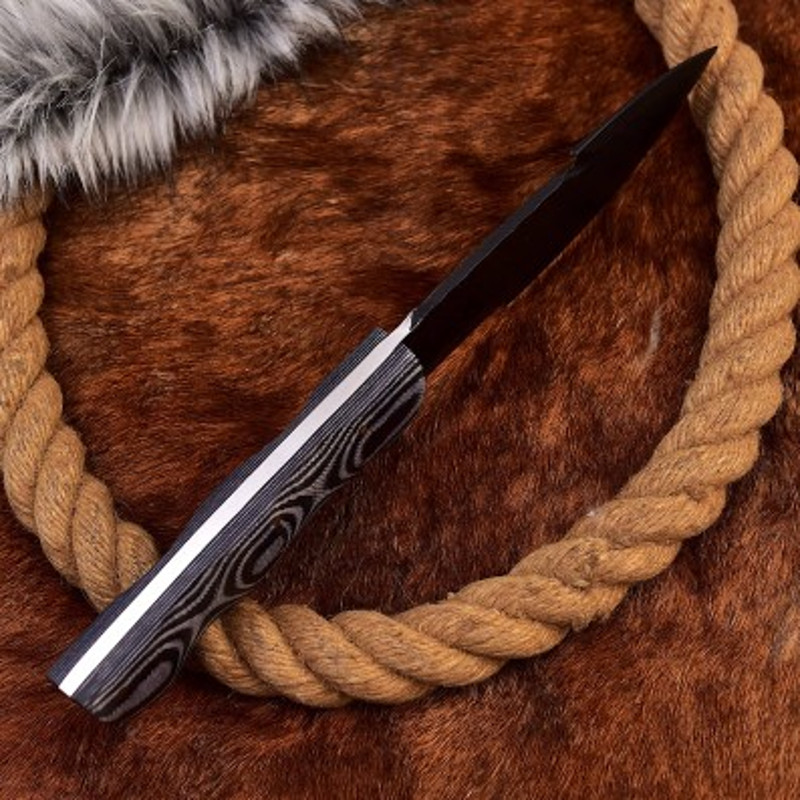 Handmade Carbon Steel Hunting Tracer Knife Sheathe Handle With Leather Sheathe Gift For USA Fathers Day Gift For Men 2