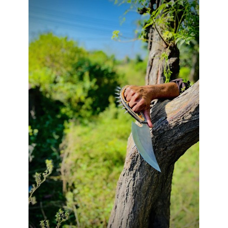 Handmade D2 Steel Hunting Knife Steel Handle With Leather Sheathe Gift For USA Fathers Day Gift For Men Groomsman 6