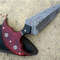 Handmade Damascus Steel Dagger Knife Wood Handle With Leather Sheathe Gift For USA Fathers Day Gift For Men Groomsman 2