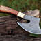 Handmade Damascus Steel Small Axe Hunting Camping Collectable Amazing Gift Christmas Gift Olive Wood Brass Handle 0