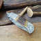 Handmade Damascus Steel Pocket Knife Stag Horn Handle With Leather Sheathe Gift For USA For Men Groom 1