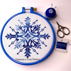 snowflake cross stitch pattern