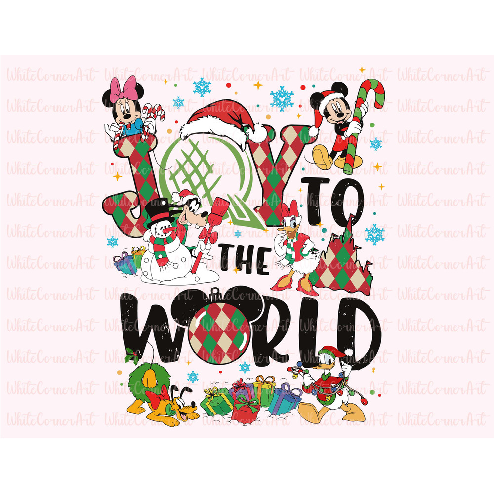 Joy To The World Mickey Disney Png Disney Xmas Family Svg Family Xmas Vacation SvgMagical Kingdom P 0