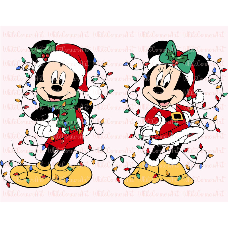 Mickey Christmas Light Bundle Png Disney Xmas Family Svg Family Xmas Vacation SvgMagical Kingdom Pn 0