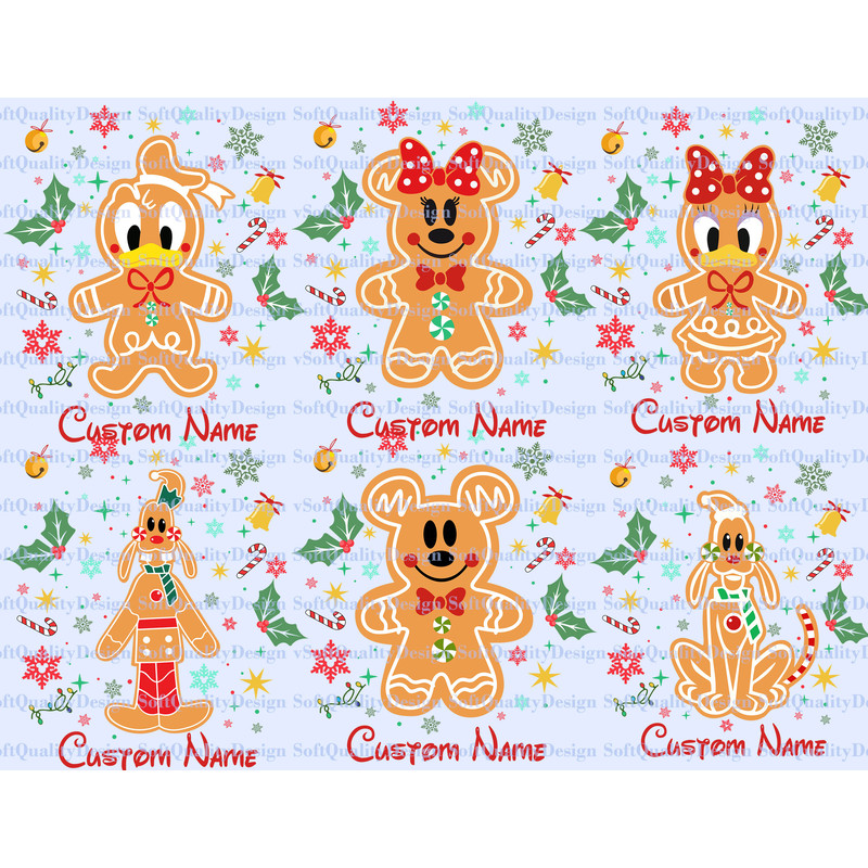 Disney Gingerbread Mickey Bundle Png Disney Gingerbread Bundle Disney Family Xmas Personalized Svg 0