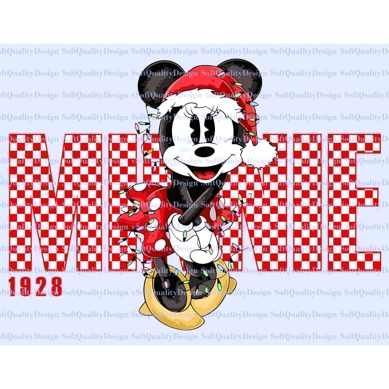 Minnie Christmas Checkered Est Bundle Png Disney Xmas Family Svg Xmas Vacation PngMagical Kingdom P 0