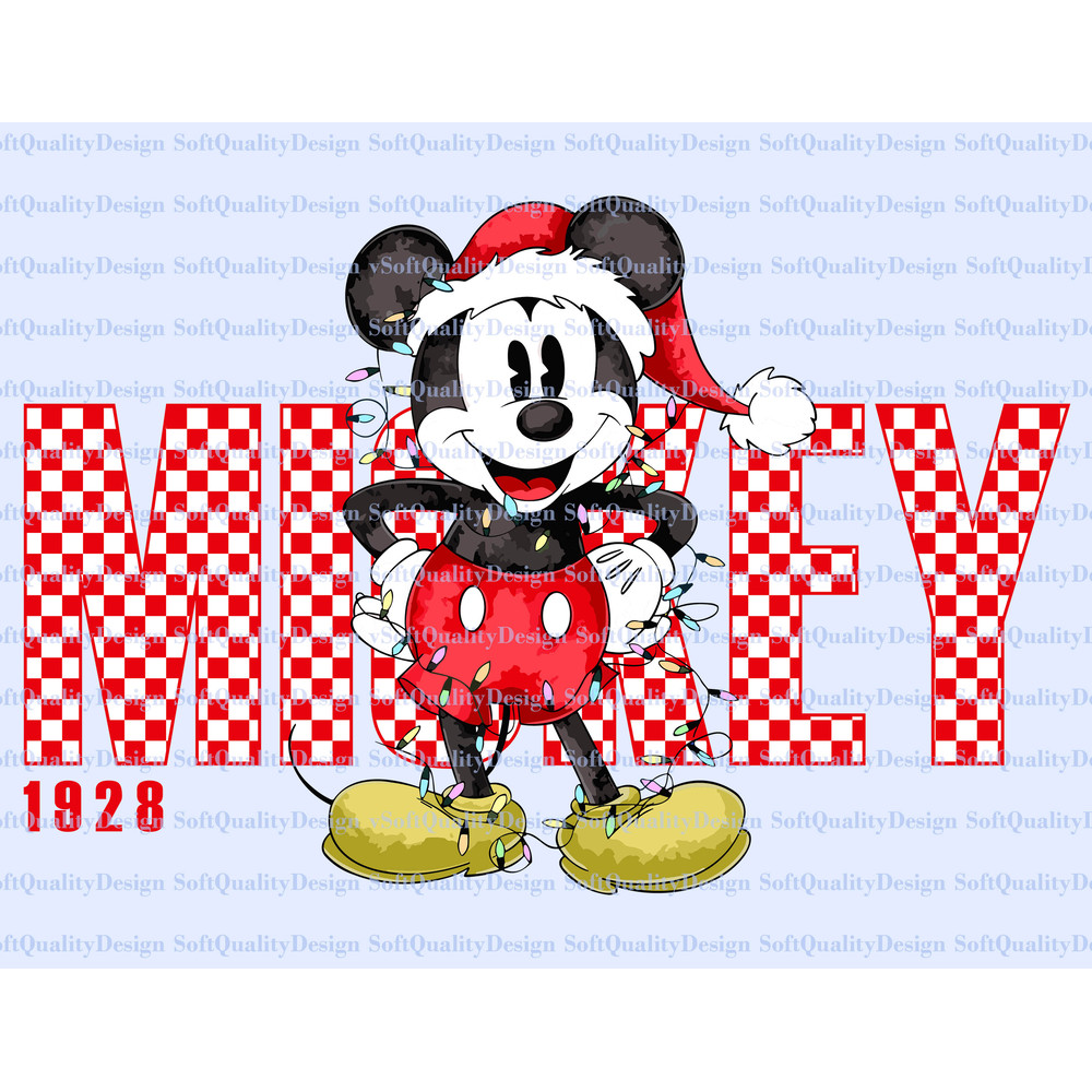 Mickey Christmas Checkered Est Bundle Png Disney Xmas Family Svg Xmas Vacation PngMagical Kingdom P 0