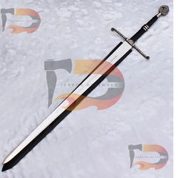 handmade master crafted wolven steel sword witcher replica sword cosplay kingdom