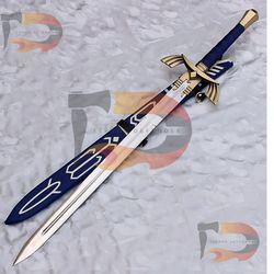 handmade legend of zelda link master swords , skyward sword breath of the wild , comes with a scabbard