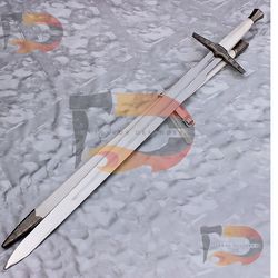 handmade witcher silver sword witcher 3 sliver sword fantacy swords movie replica stainess steel scabbard cosplay kingdo