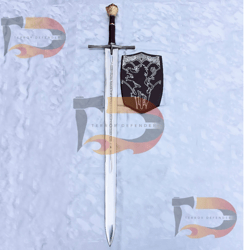handmade chronicles of narnia prince sword replica gold color + plaque