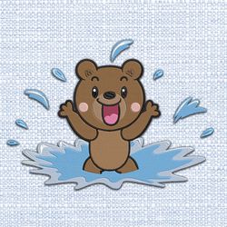 teddy bear embroidery design 23