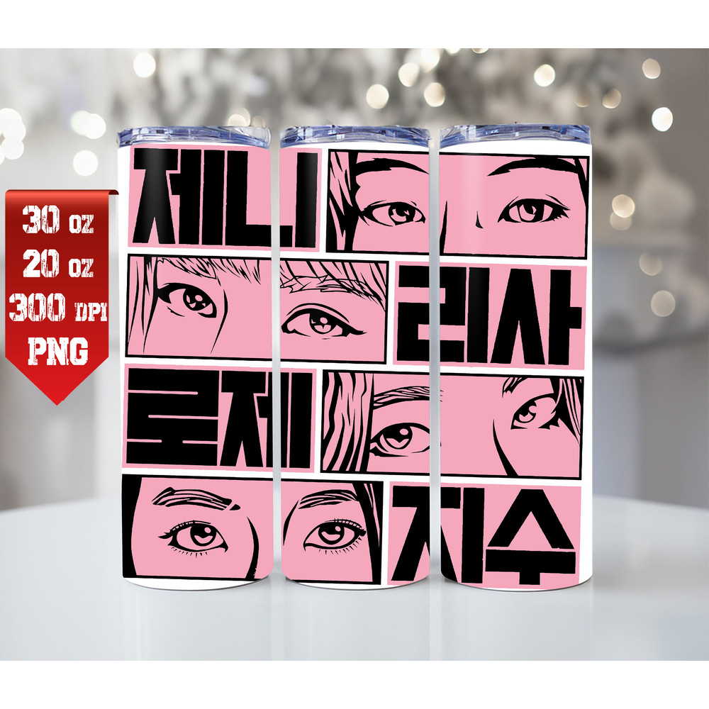 20oz 30ozKPOP Blackpink Tumbler Wrap Skinny Tumbler 0