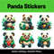 Cute Panda 3d Clipart Sticker Bundle 0