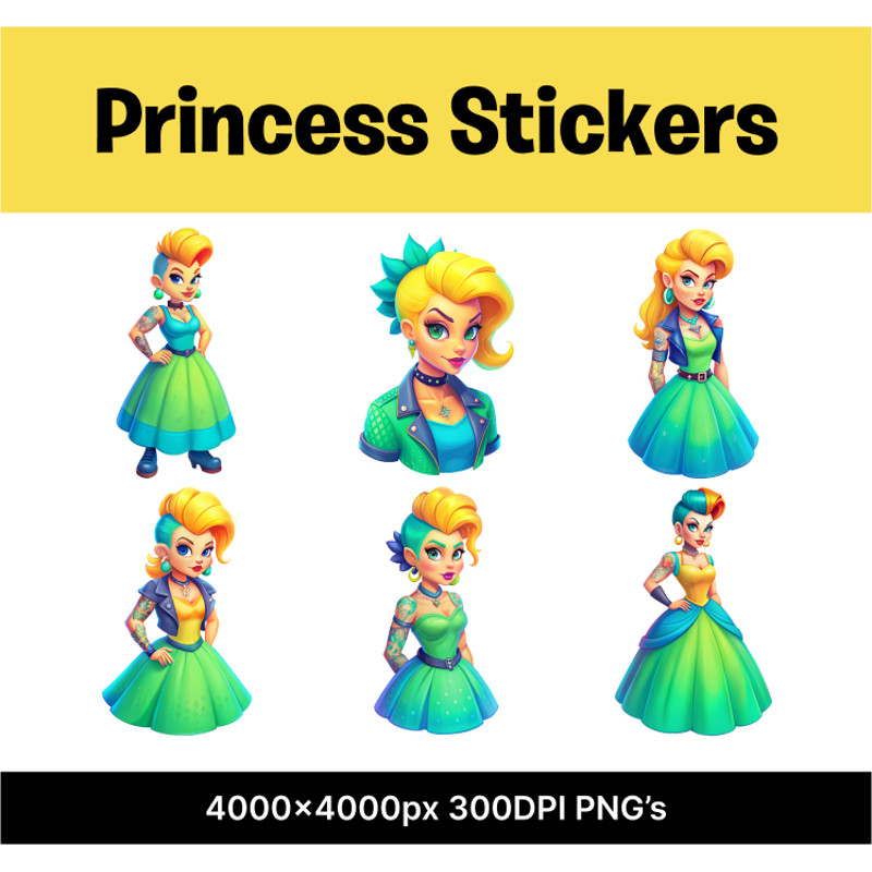 Disney Princess Punk 3d Transarent PNGs Cliparts 0