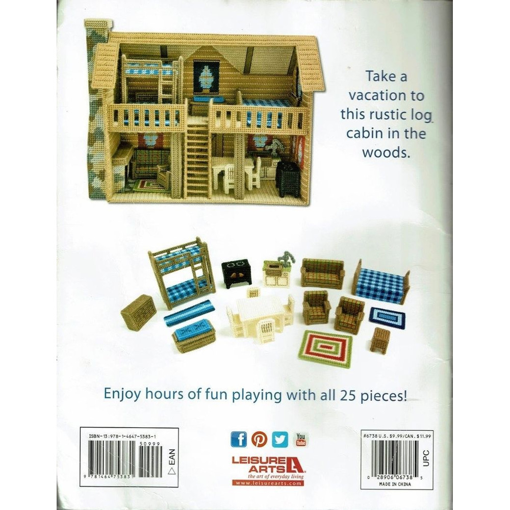 Log Cabin In Plastic Canvas 1