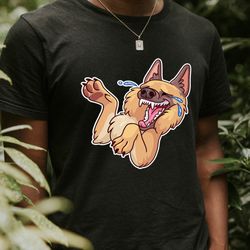 giggling pooch dog lover unisex tshirt