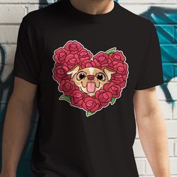 love pup bloom dog lover unisex tshirt